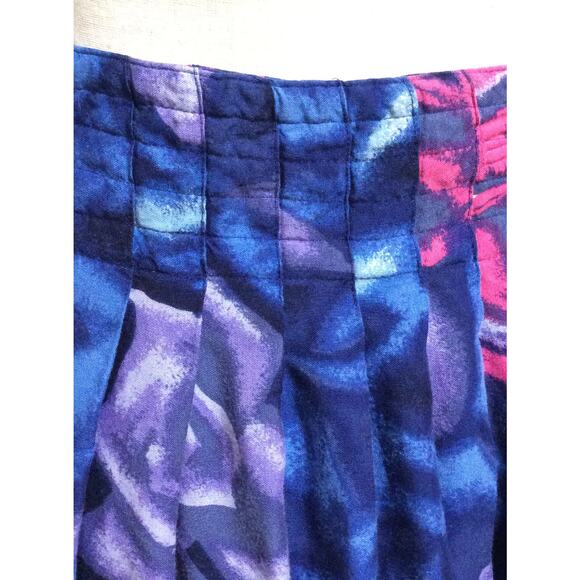 Vintage Ann Taylor Women's Floral Roses Pull On Maxi Skirt Retro Blue Y2K Small - Picture 13 of 13